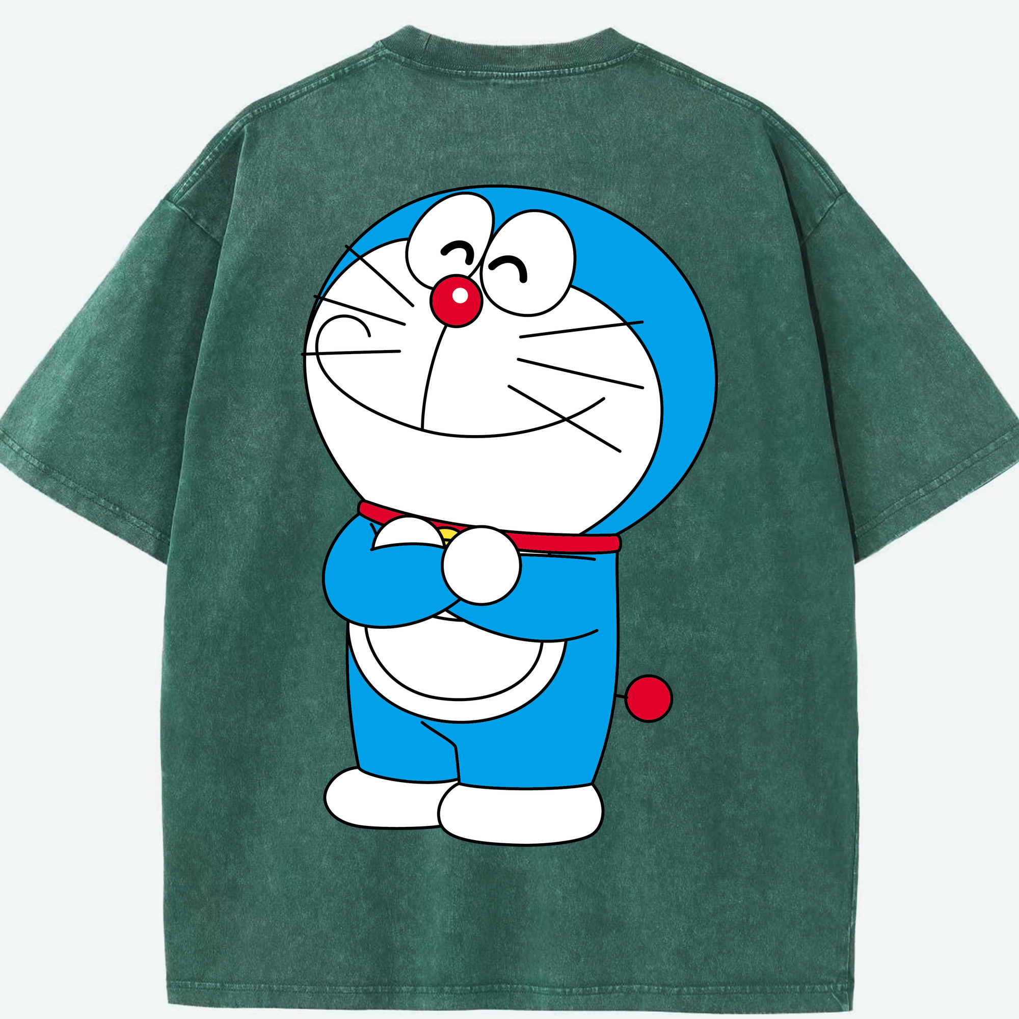 （画像用） ドラえもん Doraemon 綿100% ヴィンテージ風 半袖Tシャツ（背面プリント）